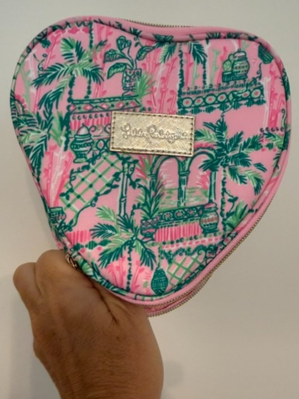 Lilly Pulitzer Heart-Shaped Cosmetic / Jewelry Case